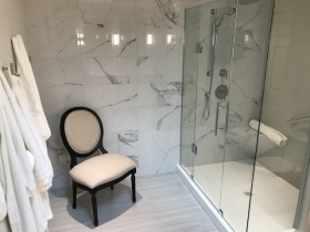 Glass Door Shower Bathroom Renovation Burlington Oakville