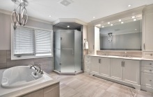 Bathroom Remodel with Glass Shower Doors Burlington Oakville